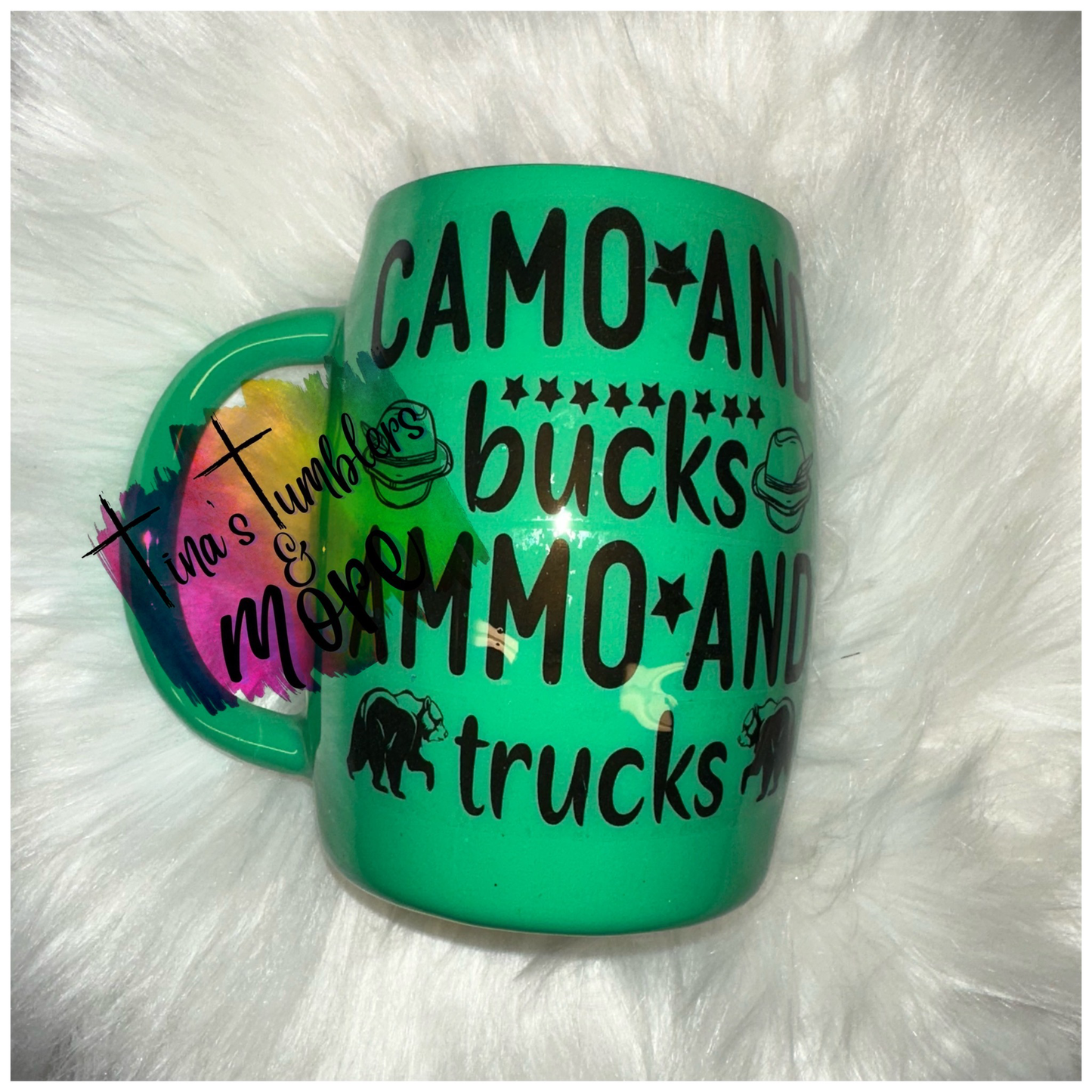 Camo Bucks Ammo And Trucks Coffee Mug