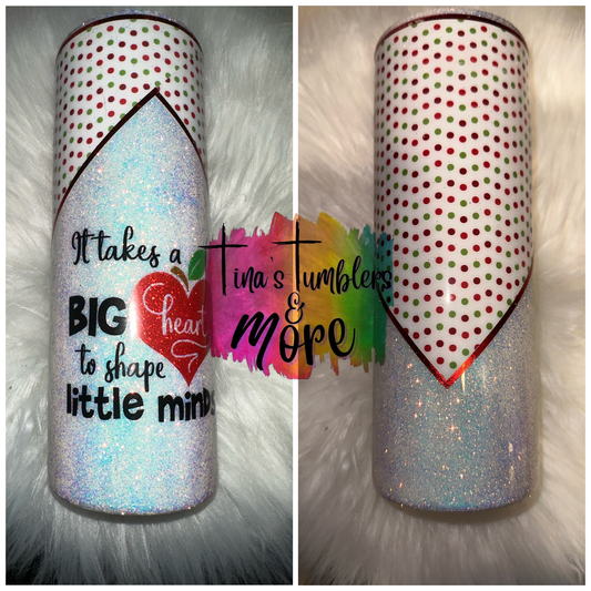 Polka dot V Split-20 Oz